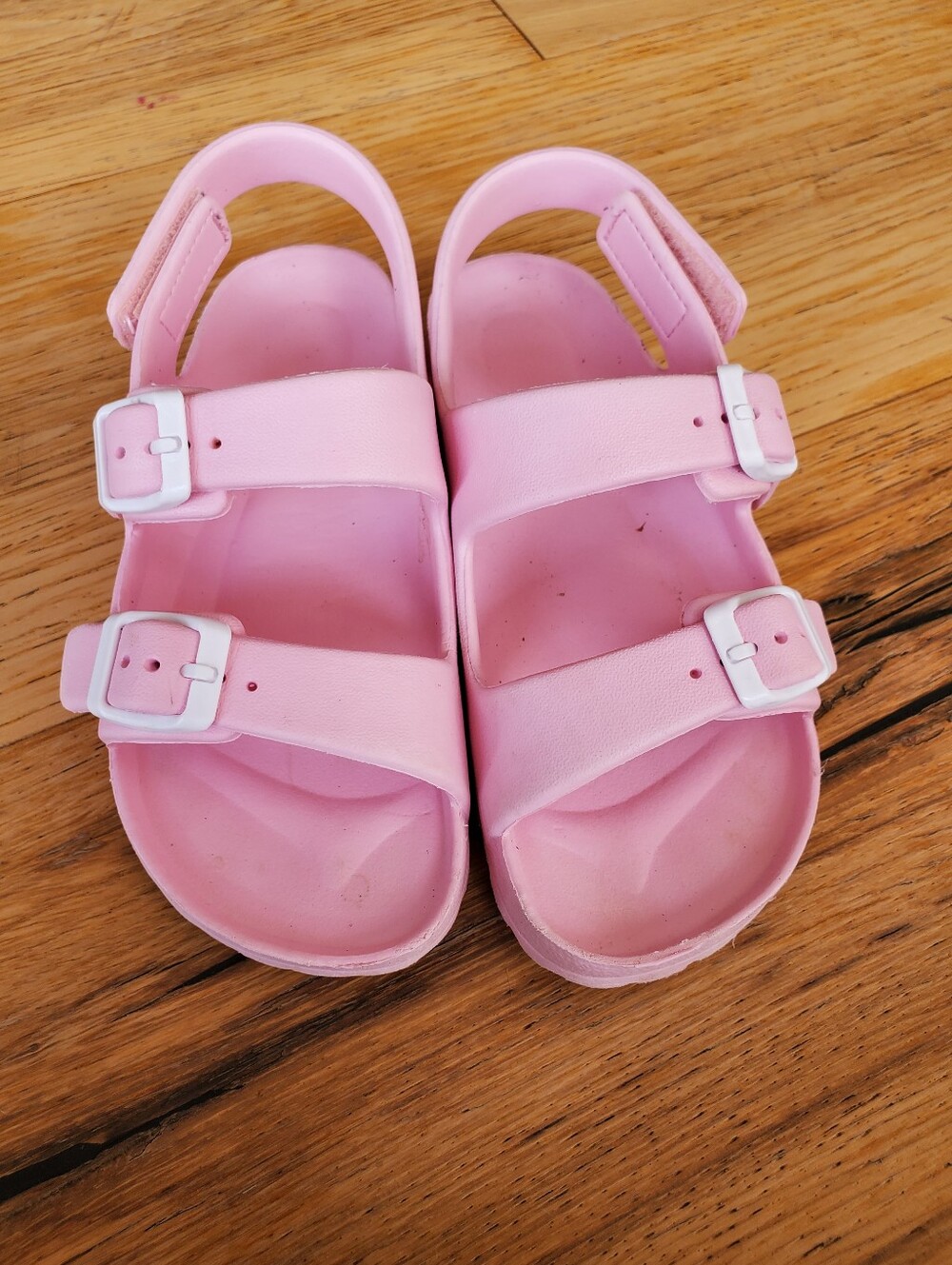 Kids Pink Adjustable Buckle Sandals